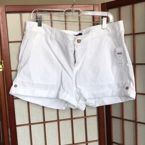 Gap Girlfriend White Cuffed Shorts